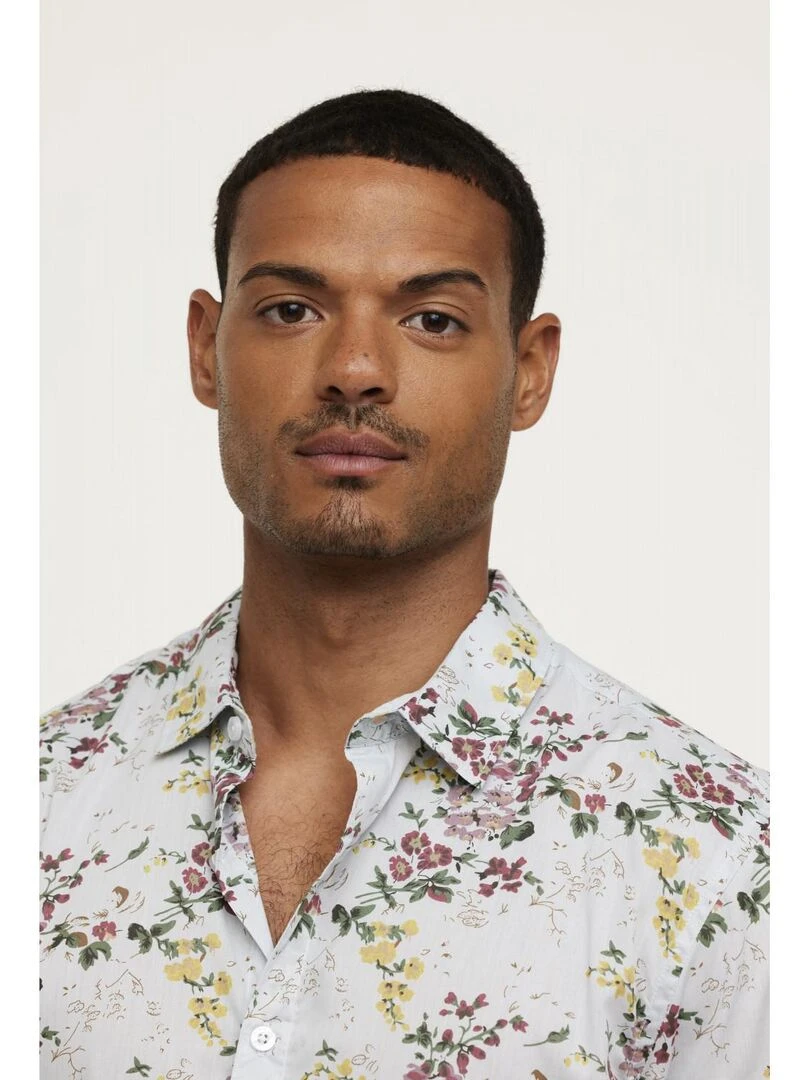 Lee Cooper   Chemise manches courtes coton regular DAMOC   Bleu gris