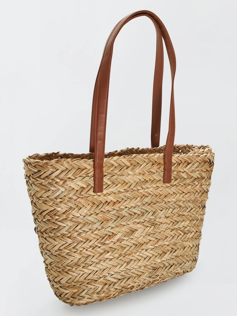 Cabas en paille Marron