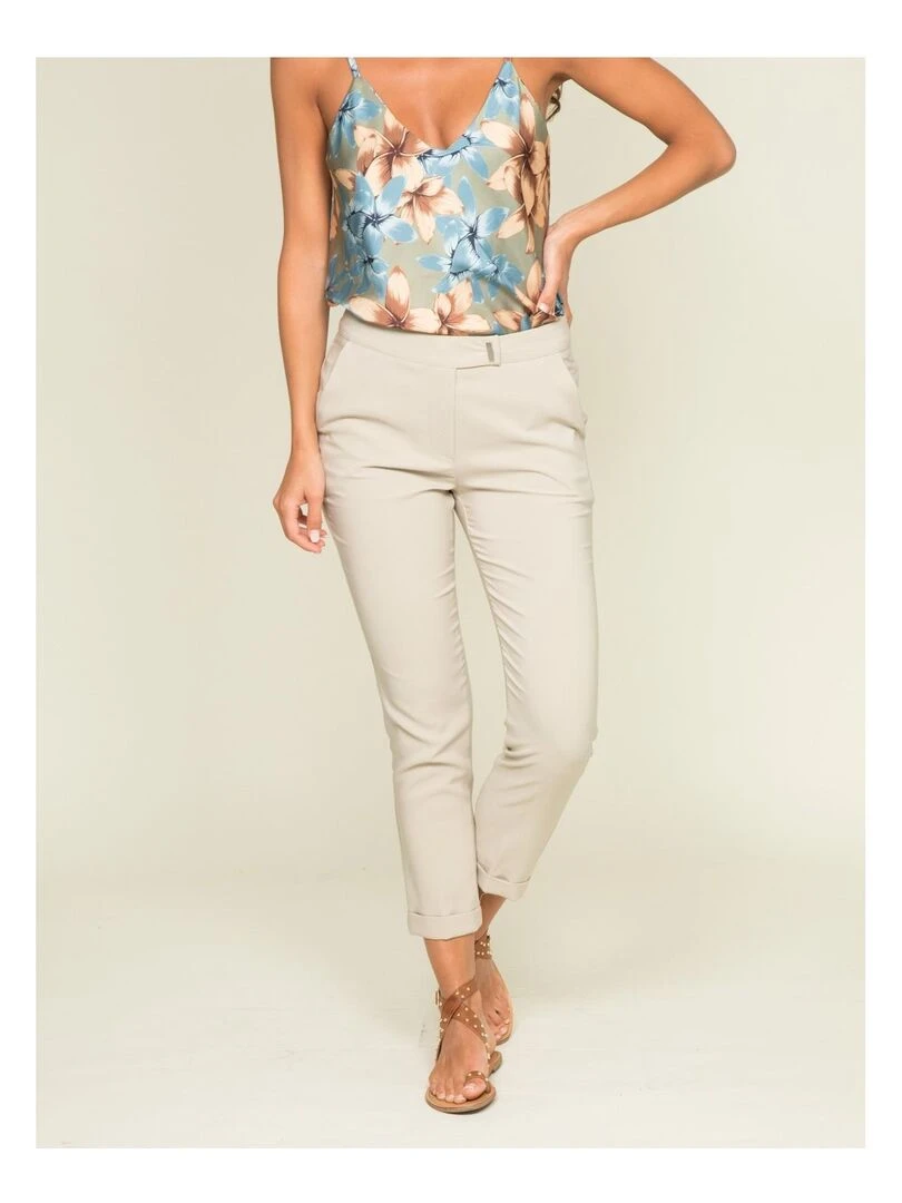 Pantalon cigarette ECLAIR Beige