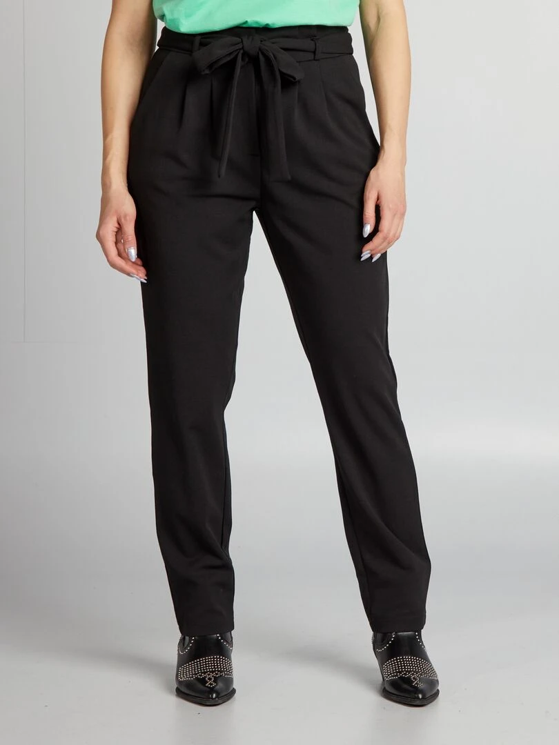 Pantalon 'JDY' taille haute noir