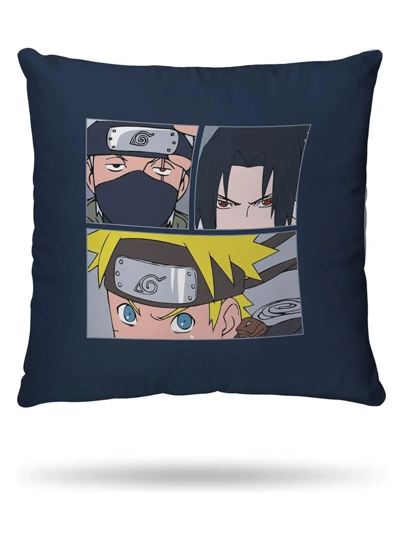 Housse de couette Naruto Kakashi Sasuke 140x200 cm 100% Coton Bleu marine