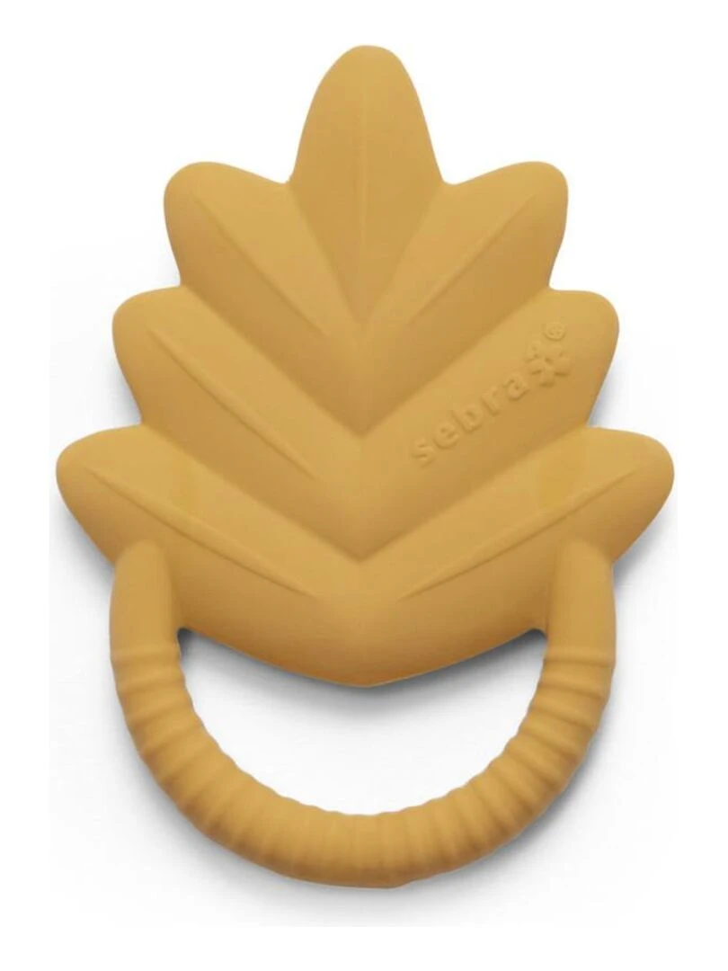 Anneau de dentition en caoutchouc naturel marron Sebra Jaune