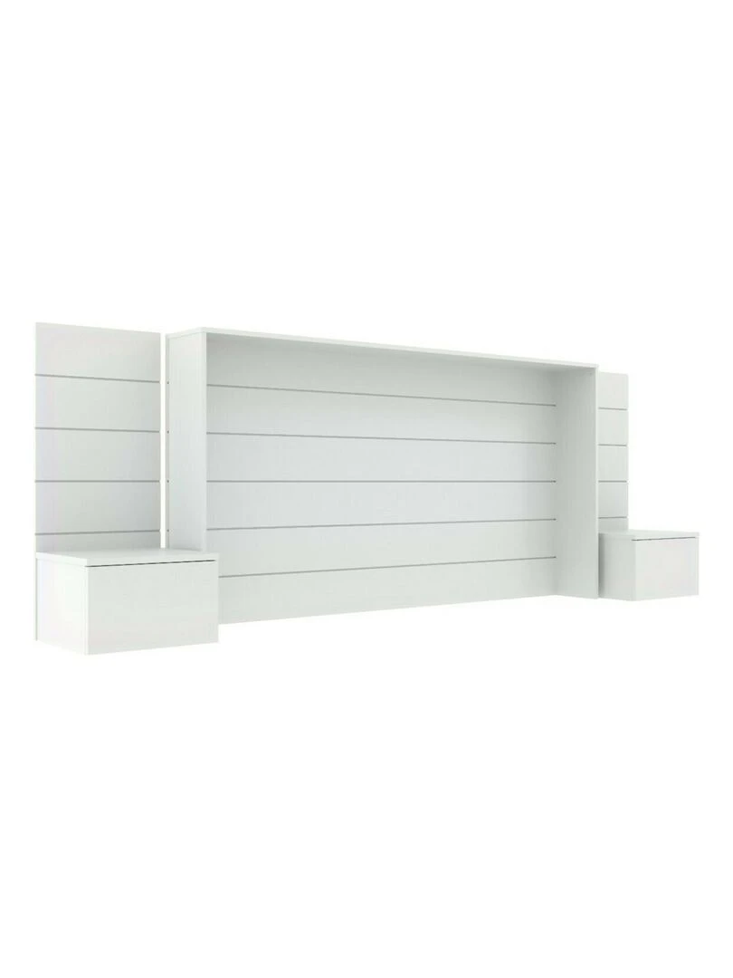 Tête de lit avec chevets Faro AKITEN RETAIL Blanc Blanc