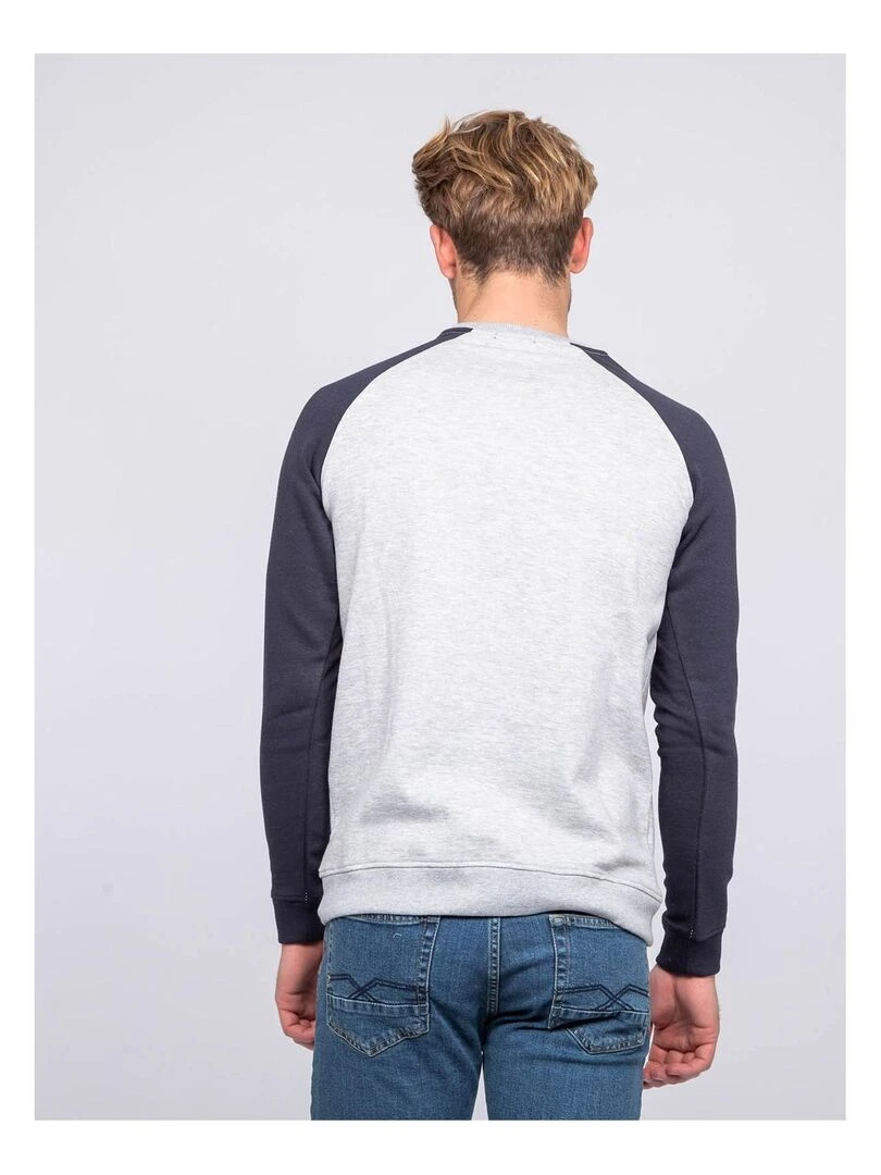 Sweat col rond manches raglan WESTERN Bleu marine
