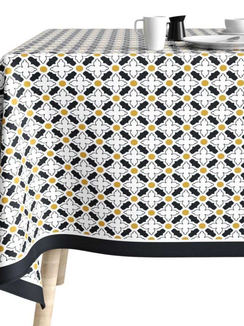 Nappe rectangulaire anti tache en Coton   Porta   Jaune