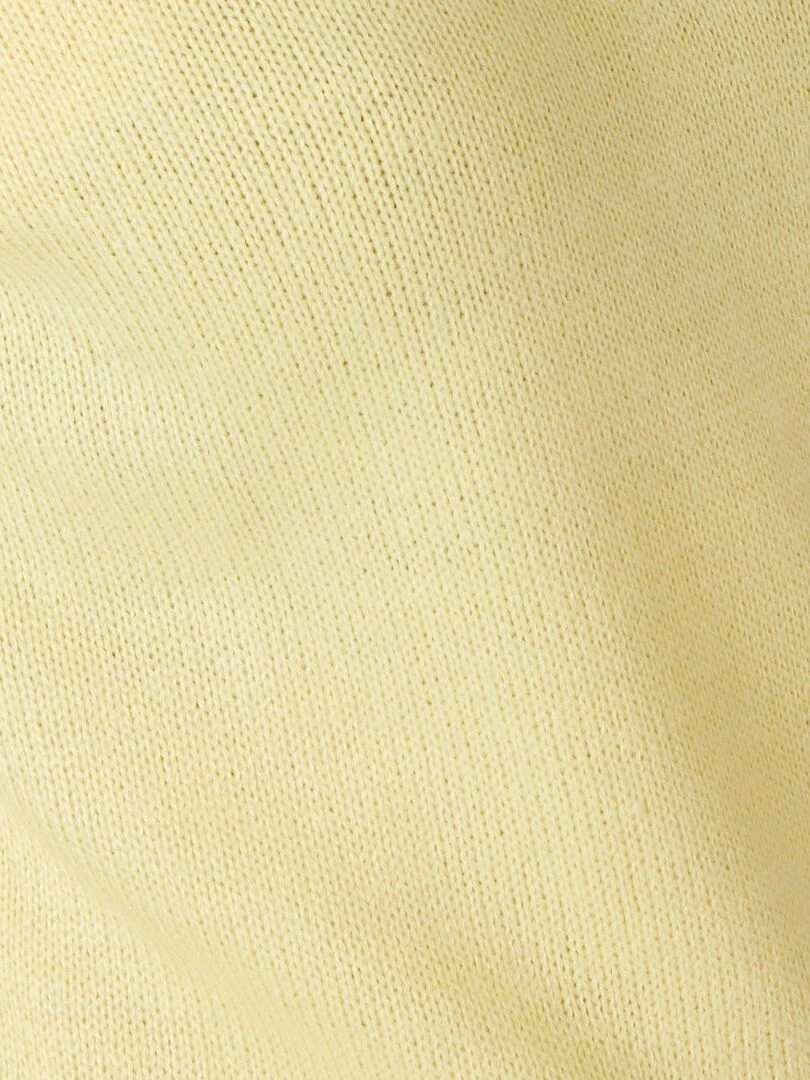 Pull col montant boutonné   Damart   Jaune pâle