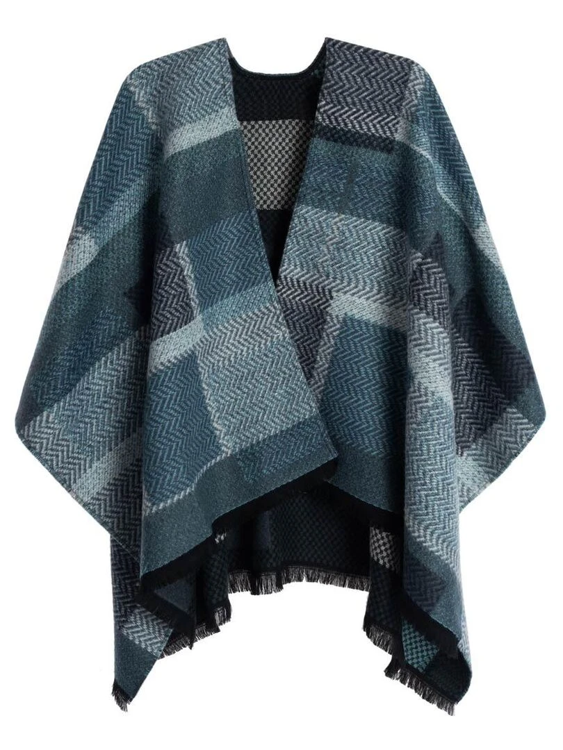 Poncho Agnella Fabriqué en France Vert