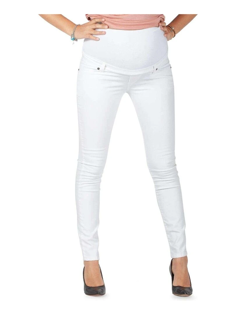 Jean de grossesse slim fit avec stretch    Blanc   Blanc