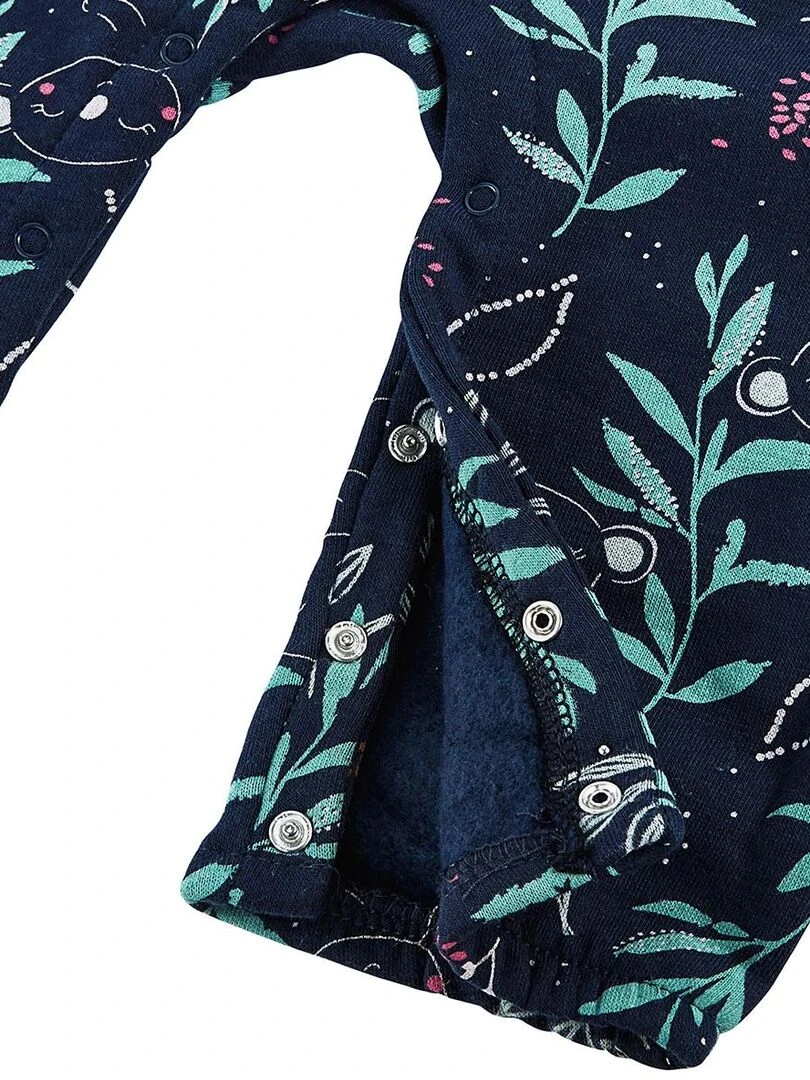 Ensemble salopette bébé en molleton et t shirt Paloma   Bleu