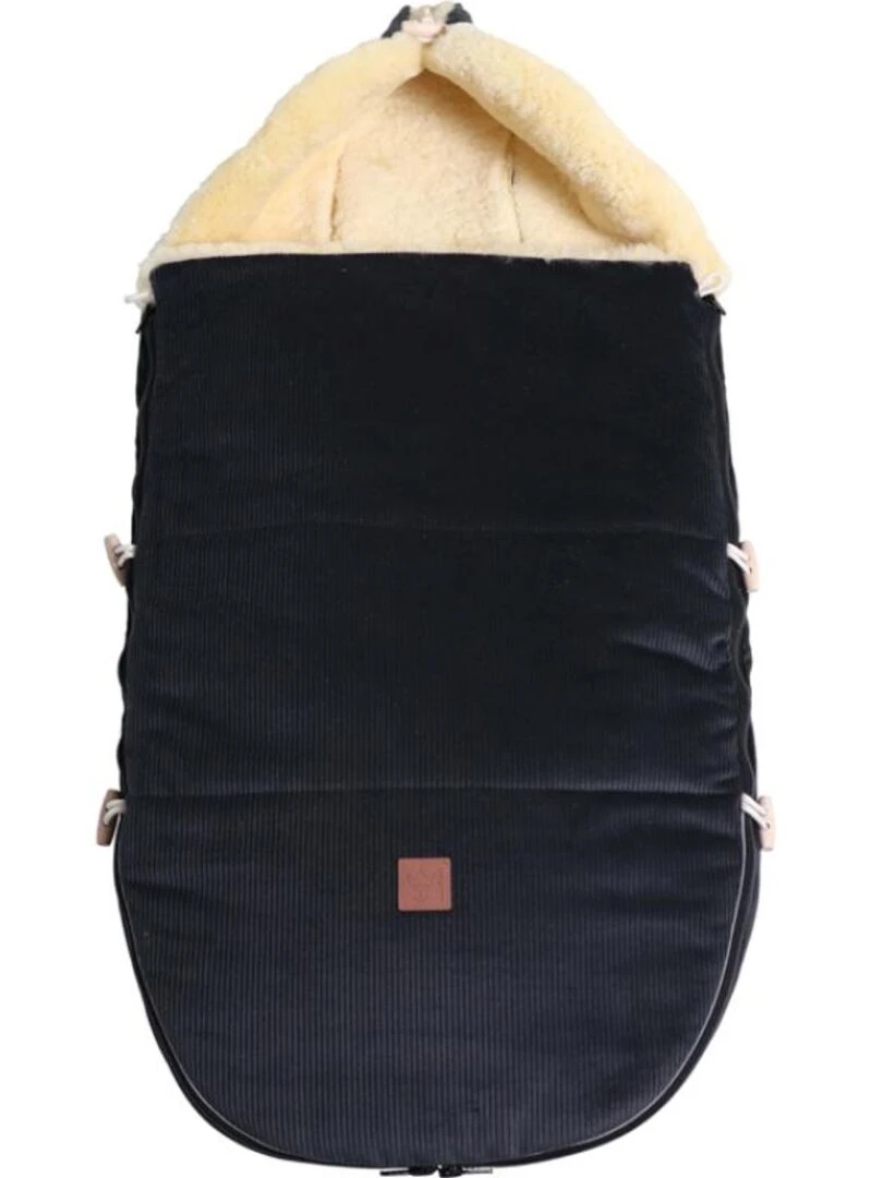 Chancelière Filius Cord en peau de mouton dark grey (6 36 mois)   Noir