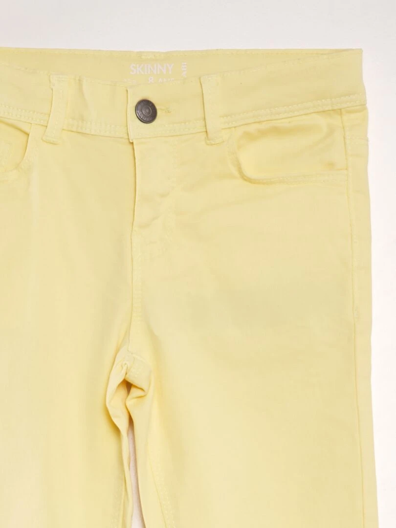 Jean skinny 5 poches   Jaune pâle