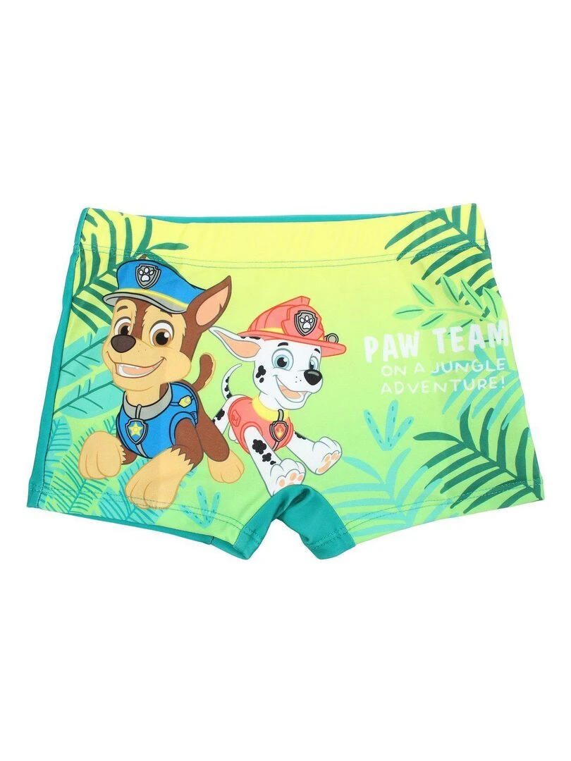 La Pat' Patrouille Boxer De Bain garçon imprimé La Pat' Patrouille Vert