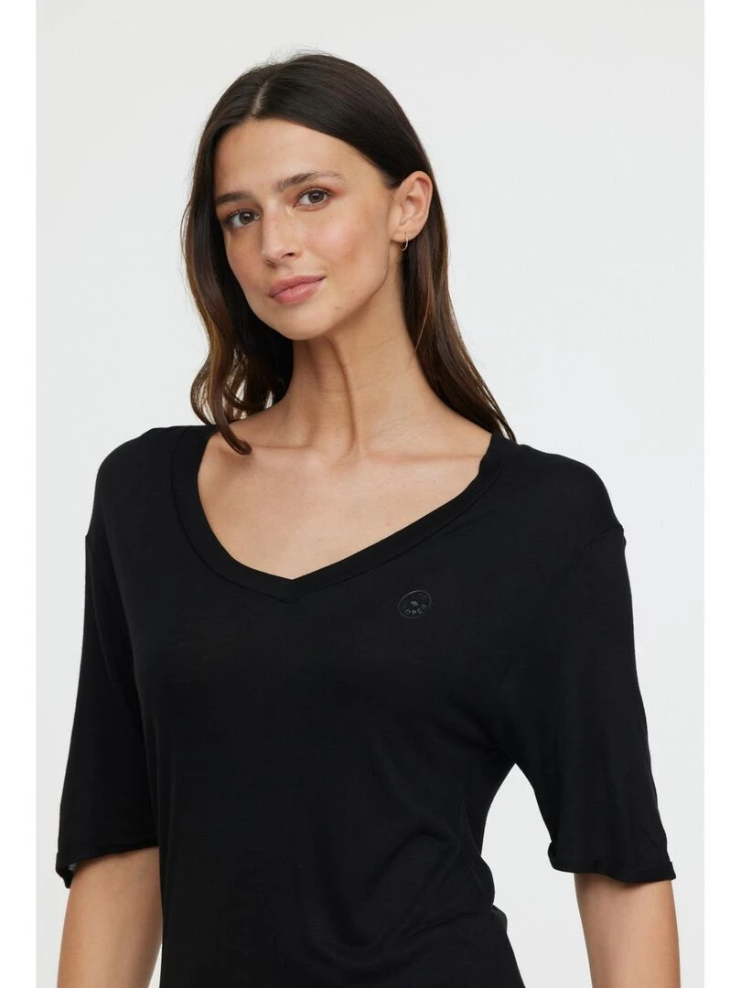 Lee Cooper   T Shirt manches courtes viscose regular ADOUNA M   Noir