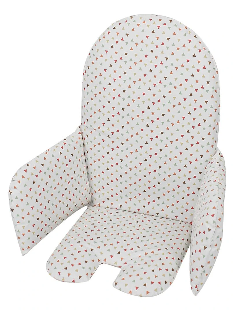 Coussin de chaise universel en PVC Triangles Blanc