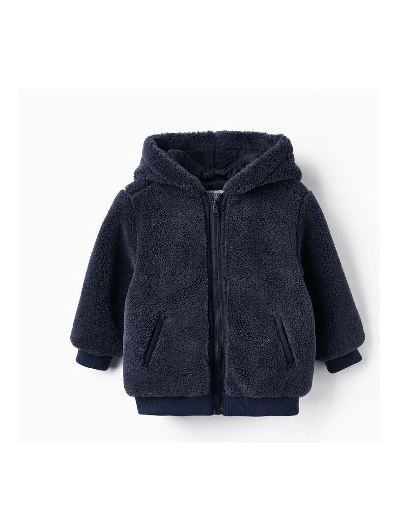 Manteau en Sherpa avec Capuche pour Bébé Garçon ACE CLUBS Bleu foncé
