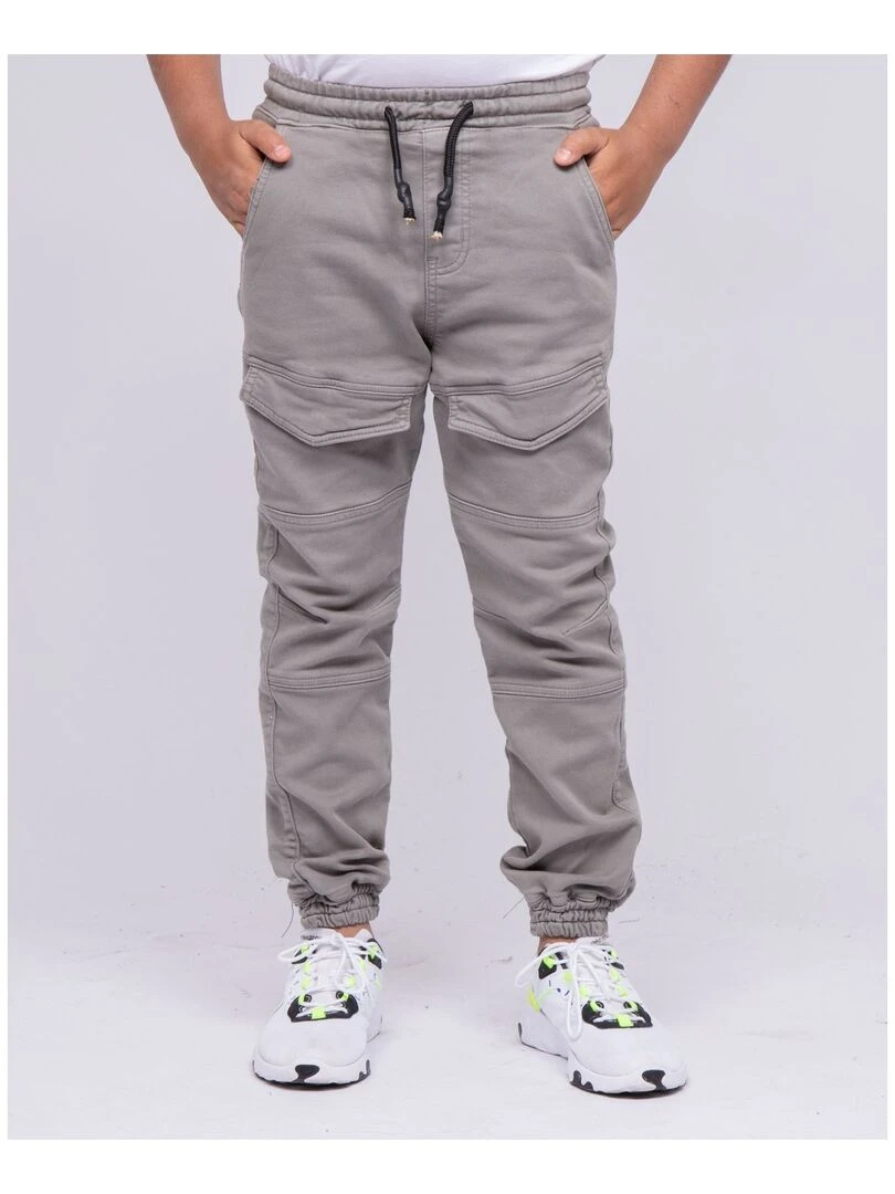 Pantalon battle molleton CLOGO J Gris