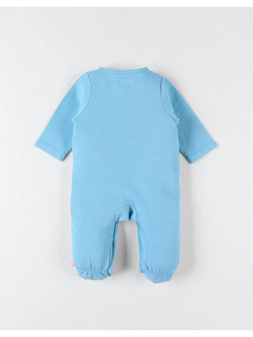 Pyjama 1 pièce rhino en jersey gaufré Noukie's Bleu