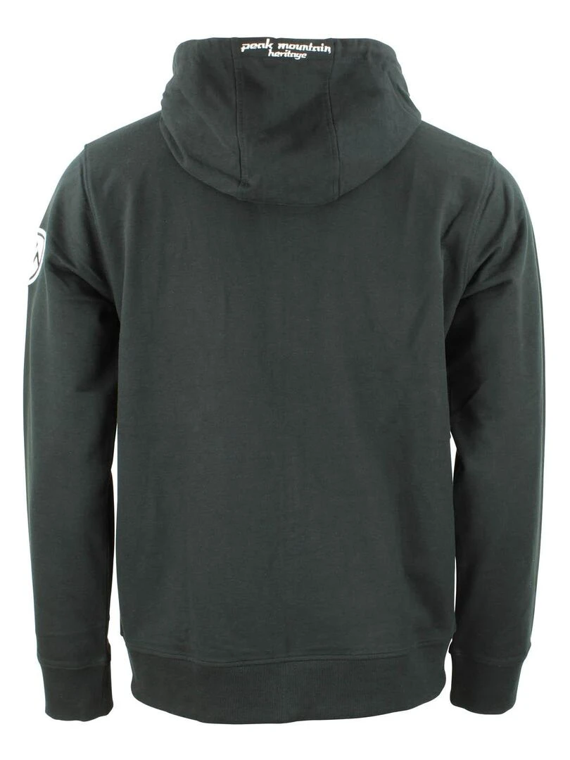 Sweat zippé à capuche homme CAGE PEAK MOUNTAIN Noir Noir