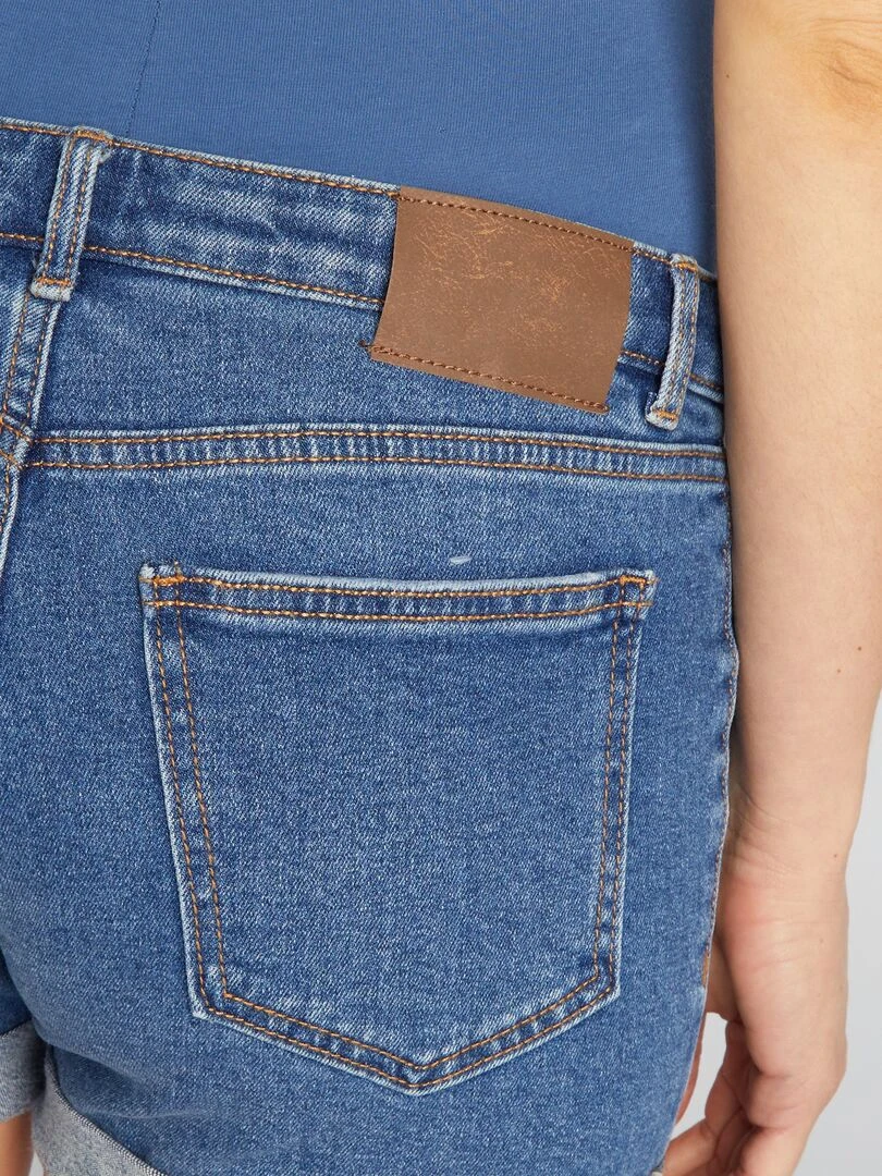 Short de maternité en jean   Bleu foncé