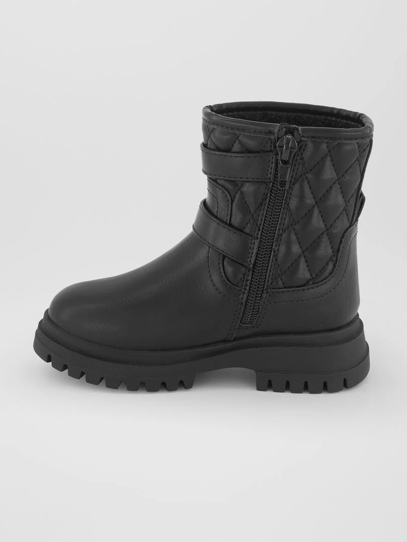 Boots matelassées   noir