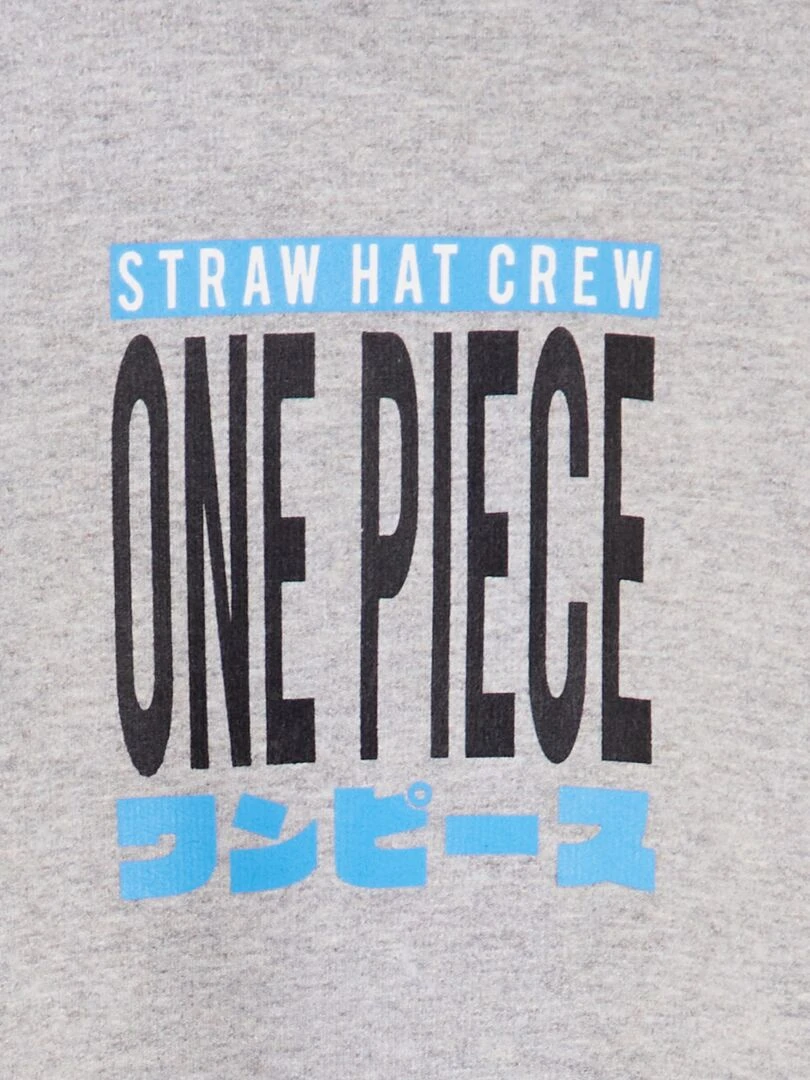 Sweat à capuche 'One piece'   Gris