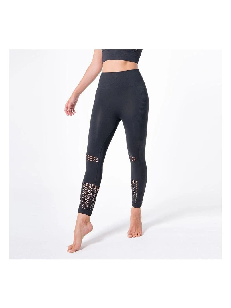 Legging Femme Fitness sans coutures Fibre Emana Taille haute  Namasté   Noir Noir