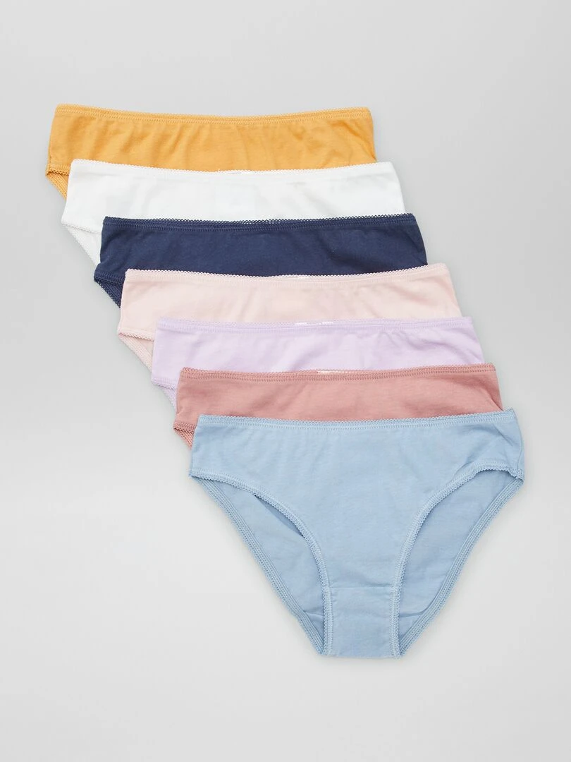Lot de 7 culottes unies Bleu