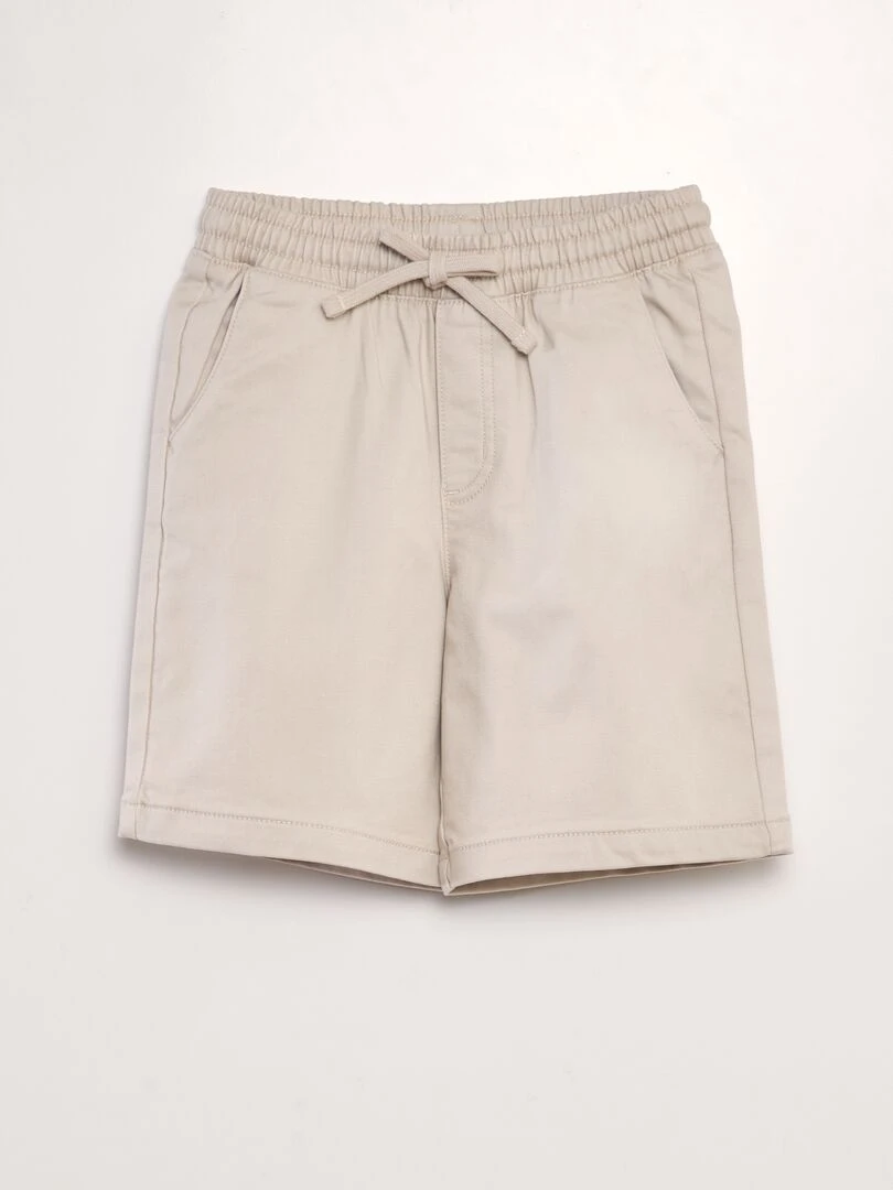 Bermuda à taille élastiquée Gris