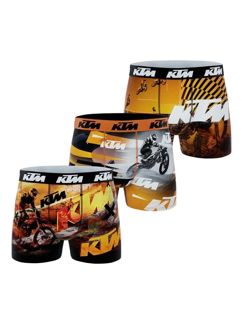 Lot de 3 boxers garçon Ktm Orange