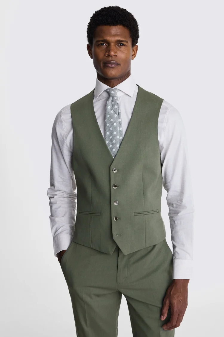Ted Baker Tailored Fit Green Waistcoat Buy Online at Moss