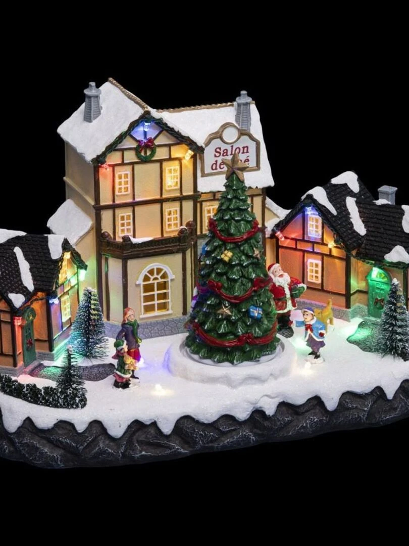 Village de Noël Salon de thé 18 LED Blanc