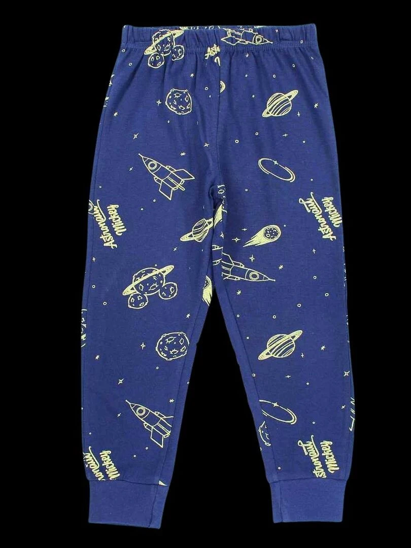 Disney   Pyjama garçon imprimé Mickey en coton   Bleu marine