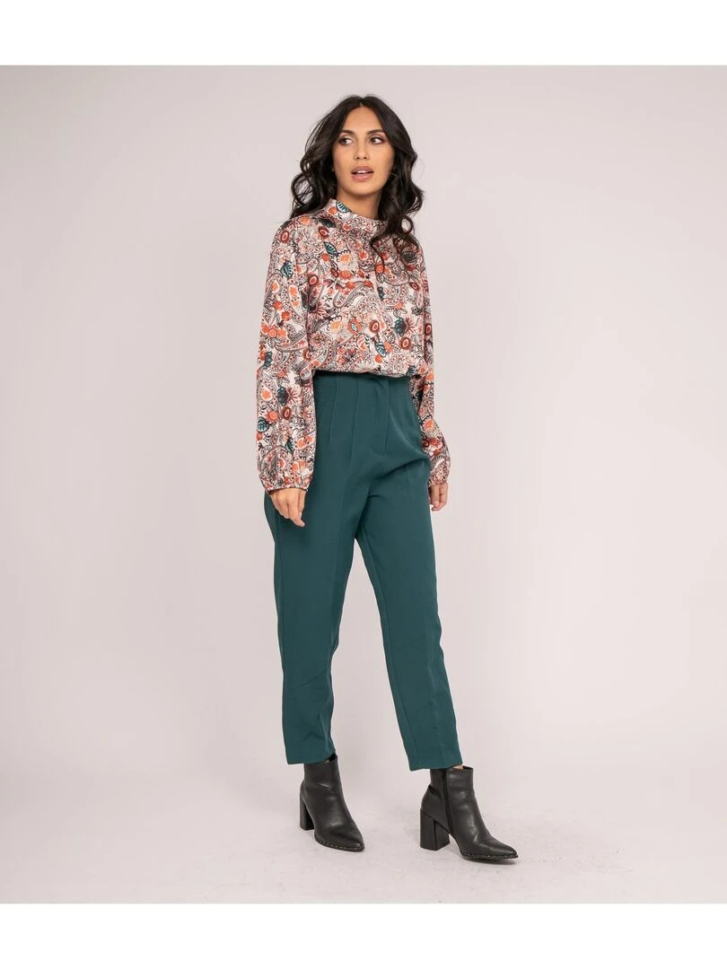 Blouse fluide motifs FABUS   Ecru