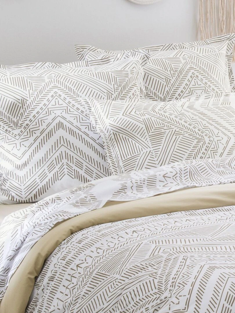 Drap plat imprimé Ramatuelle   Beige clair