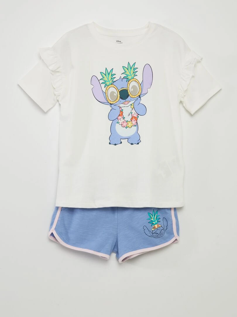 Pyjama 'Stitch' en jersey 2 pièces Bleu