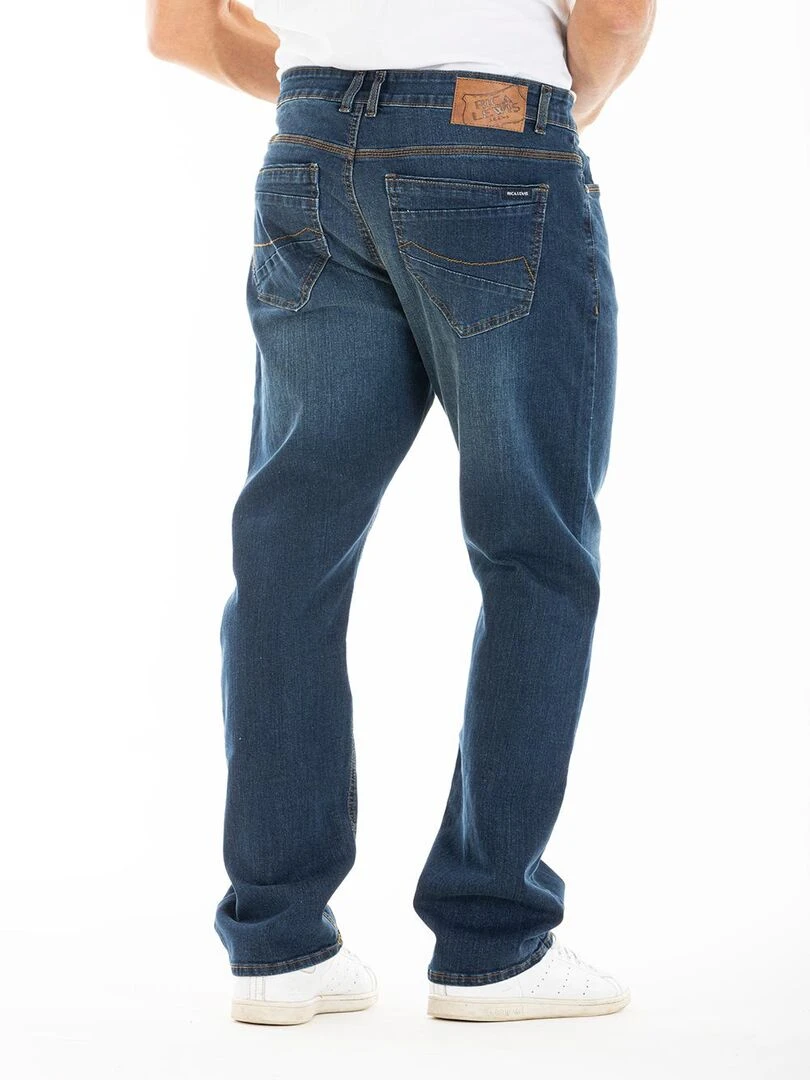 Jeans stretch RL70 Fibreflex® coupe droite tendance denim used CESARE 'Rica Lewis'   Bleu