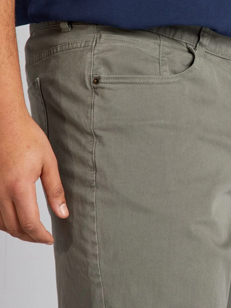 Pantalon slim   L34   Kaki grisé
