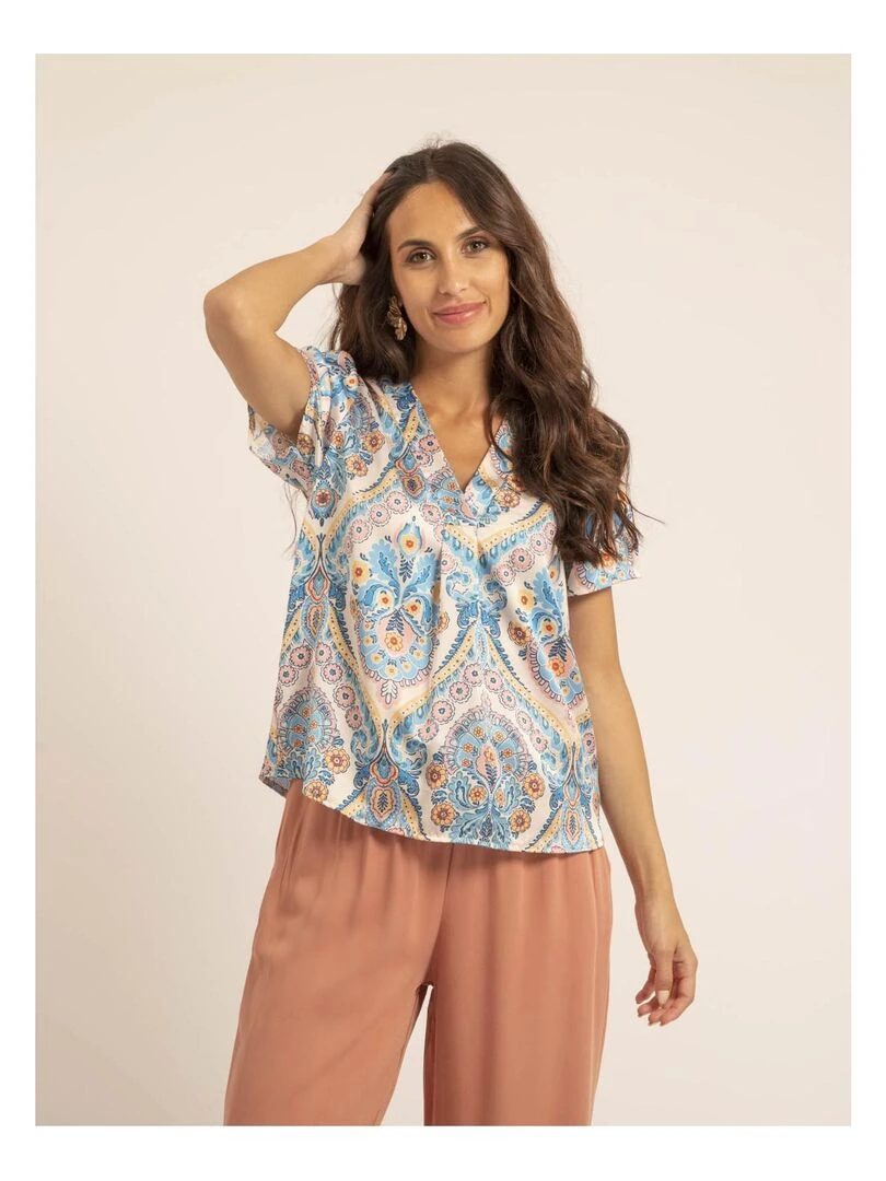 Top motifs FEZINE Bleu