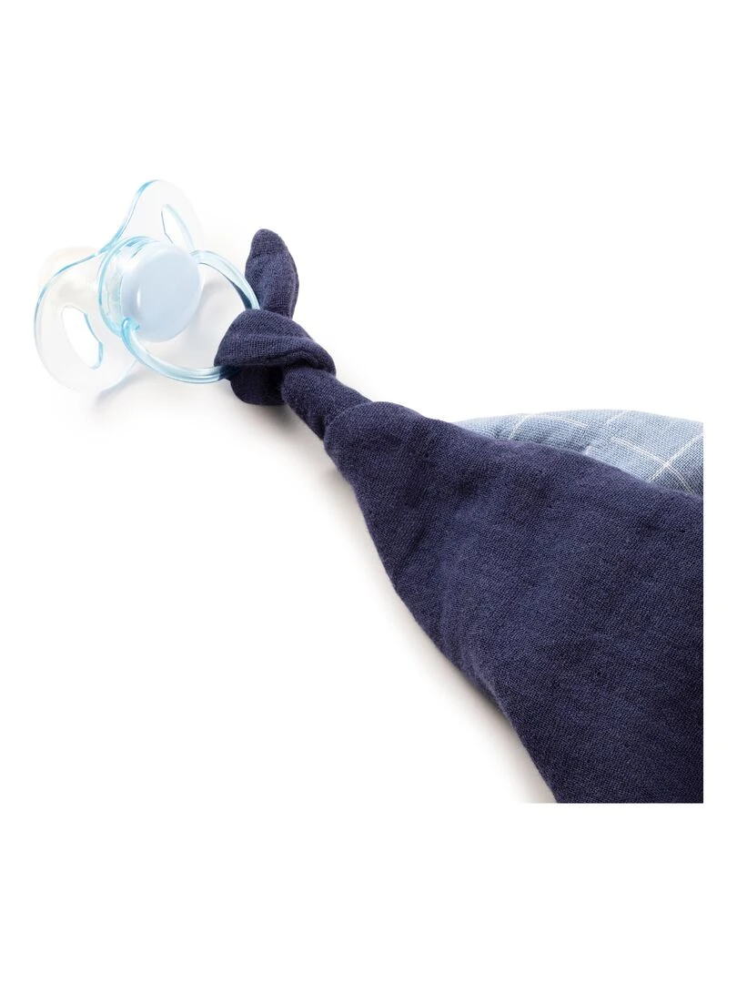 Doudou attache sucette Ignace l'âne   Bleu
