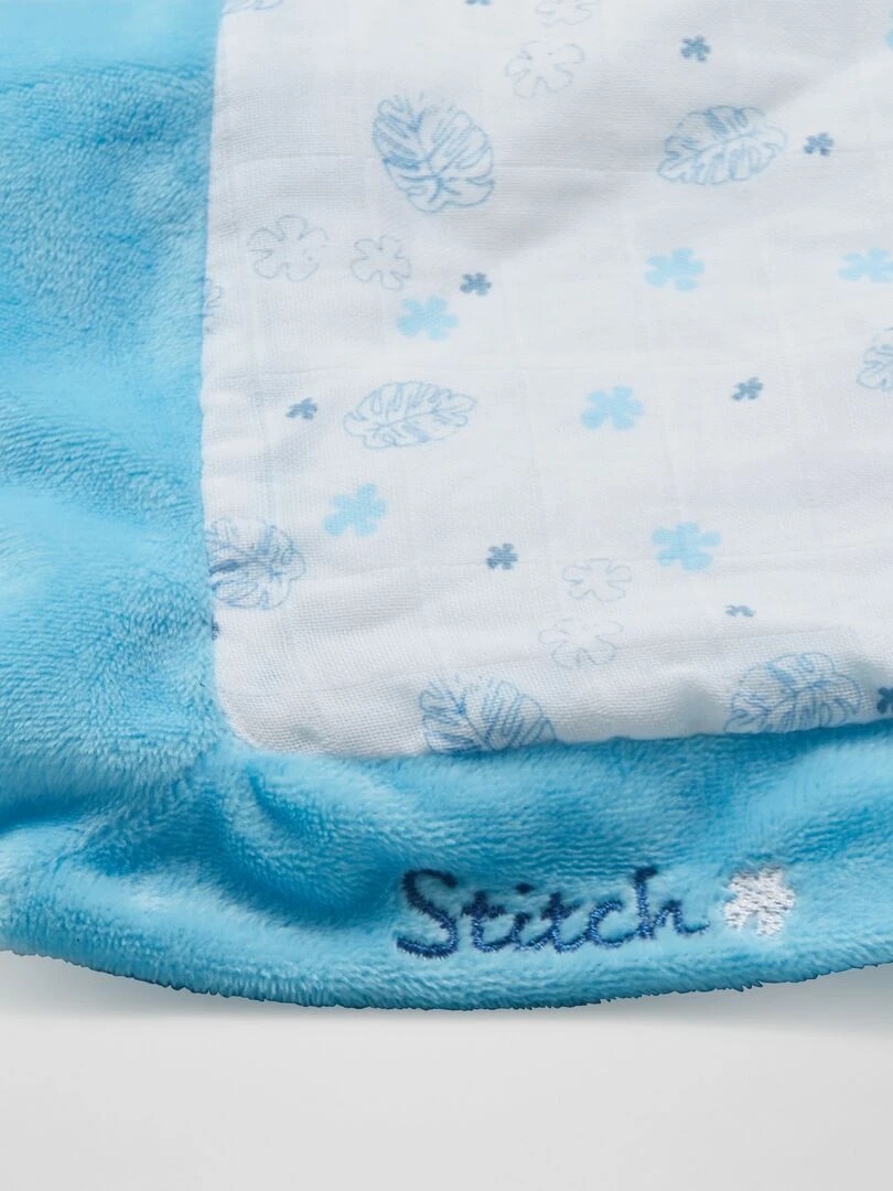 Doudou mouchoir 'Stitch'   bleu