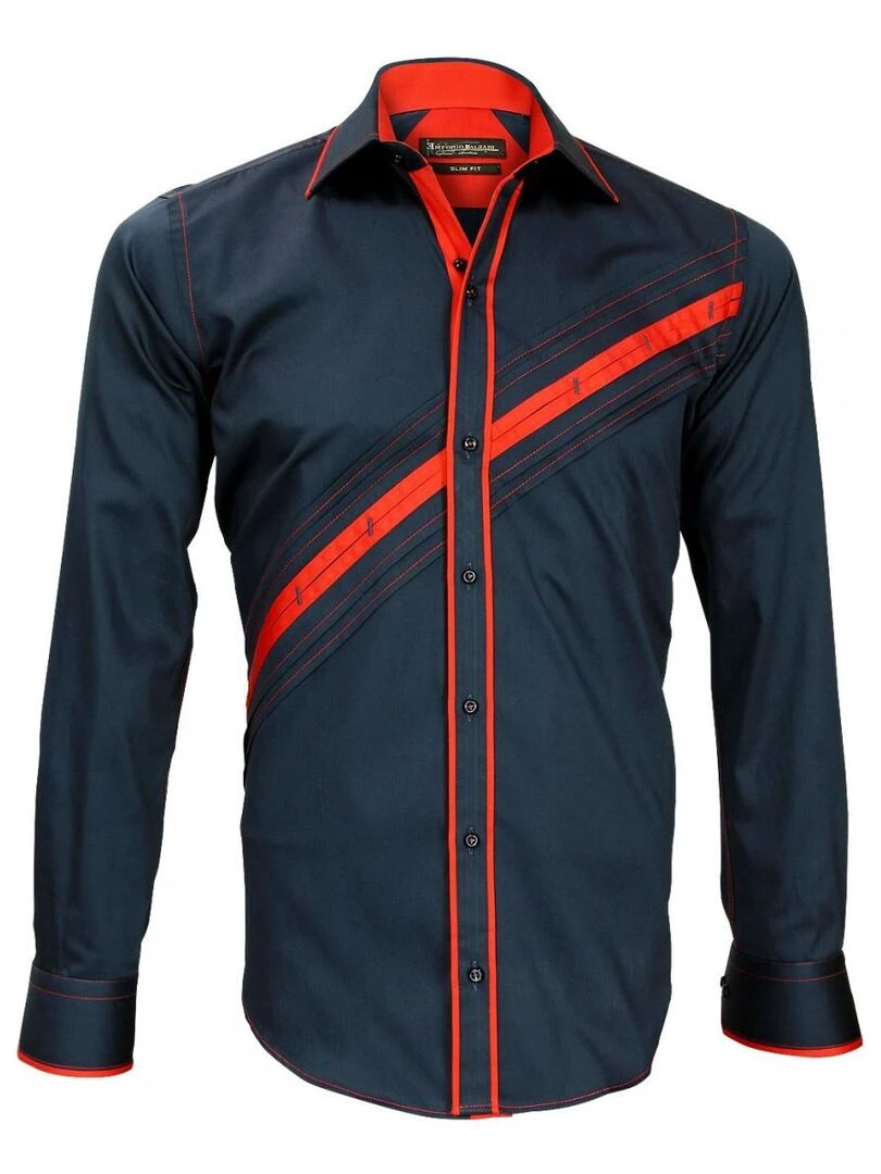 Chemise mode LAZZIO Bleu
