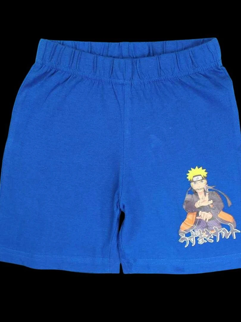 Disney   Ensemble ​​T shirt short garçon Imprimé Naruto   Bleu