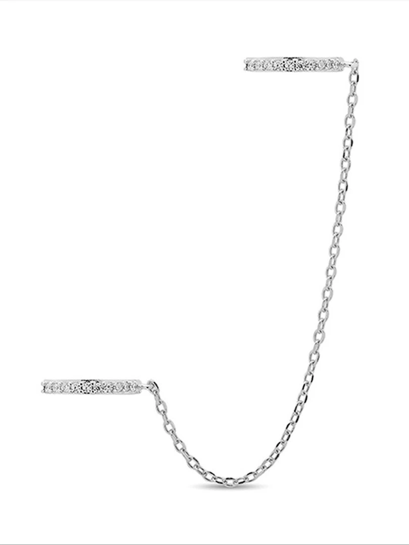 Piercing  phiafrid en argent 925 et zircone cubique brillante finition rhodiée.   Argent