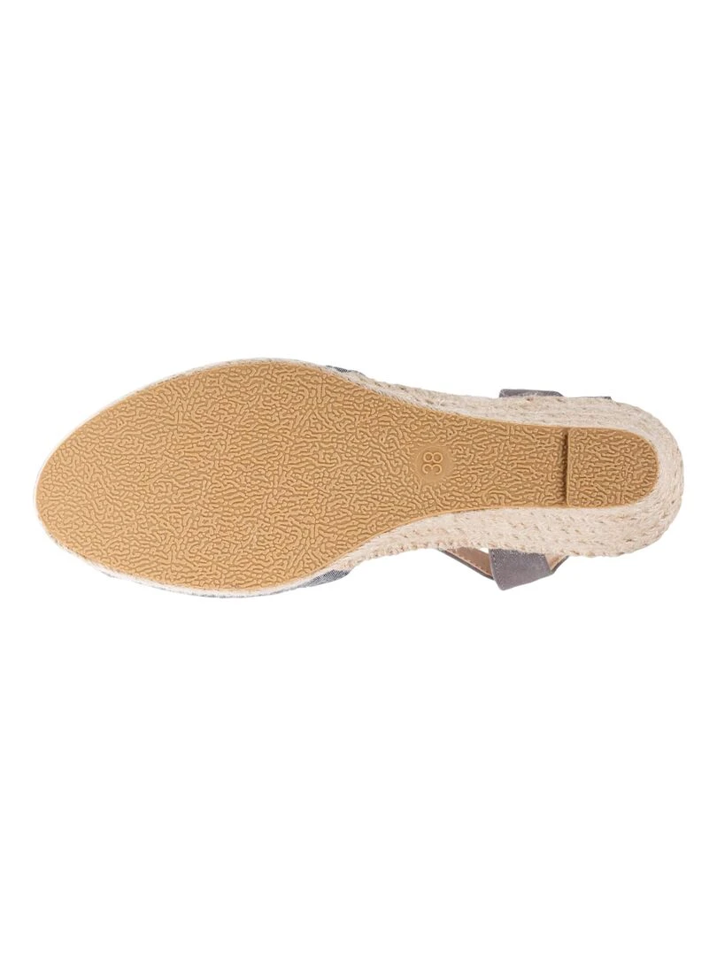 Espadrilles fermées Femme talon Grise   Gris Gris