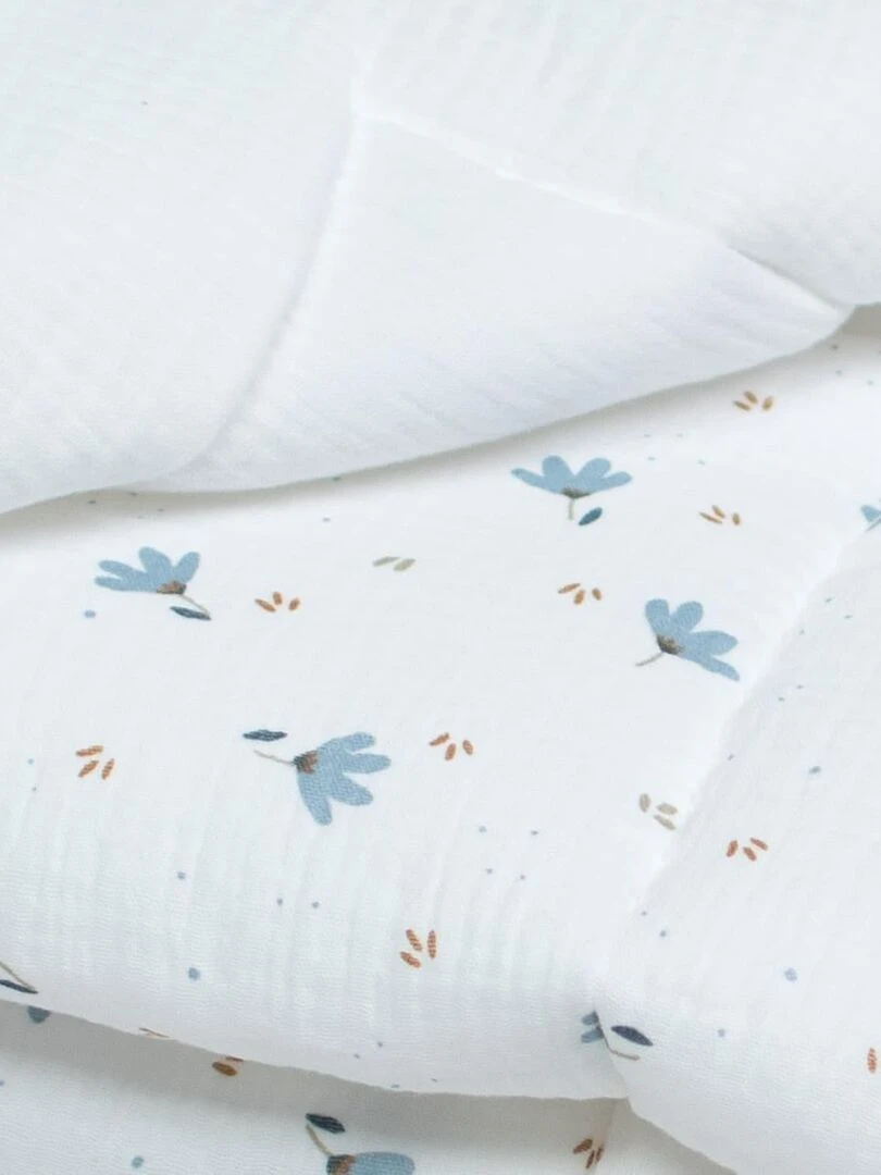 Ma première couverture bébé Bleuet Blanc