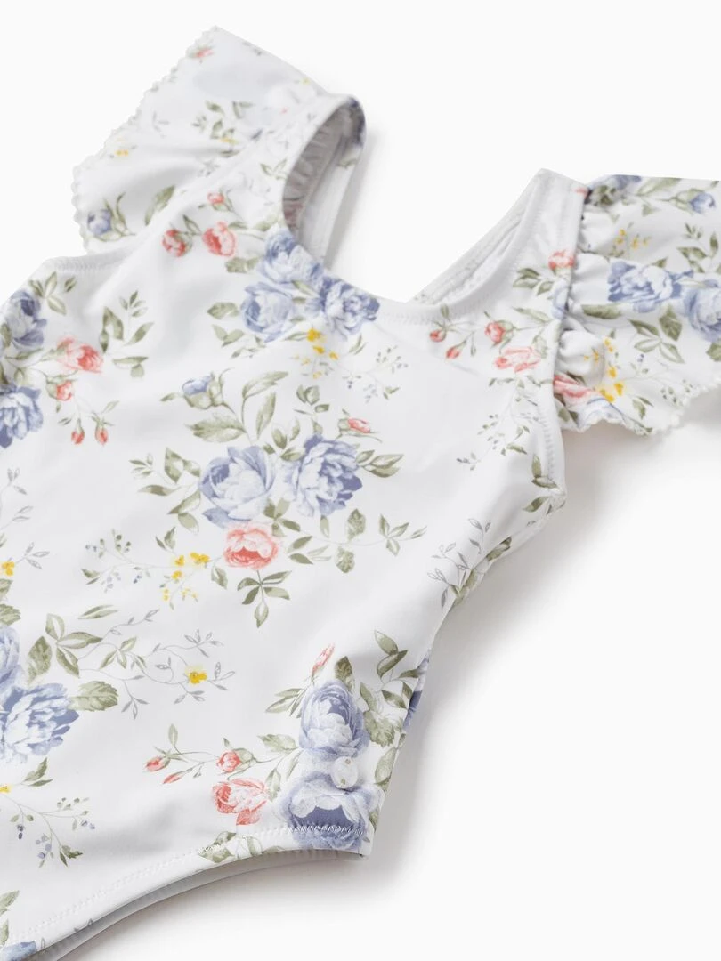 Maillot De Bain Avec Fleurs UPF 80 Pour Fille 'You&Me'  BROTHERS&SISTERS   Beige clair