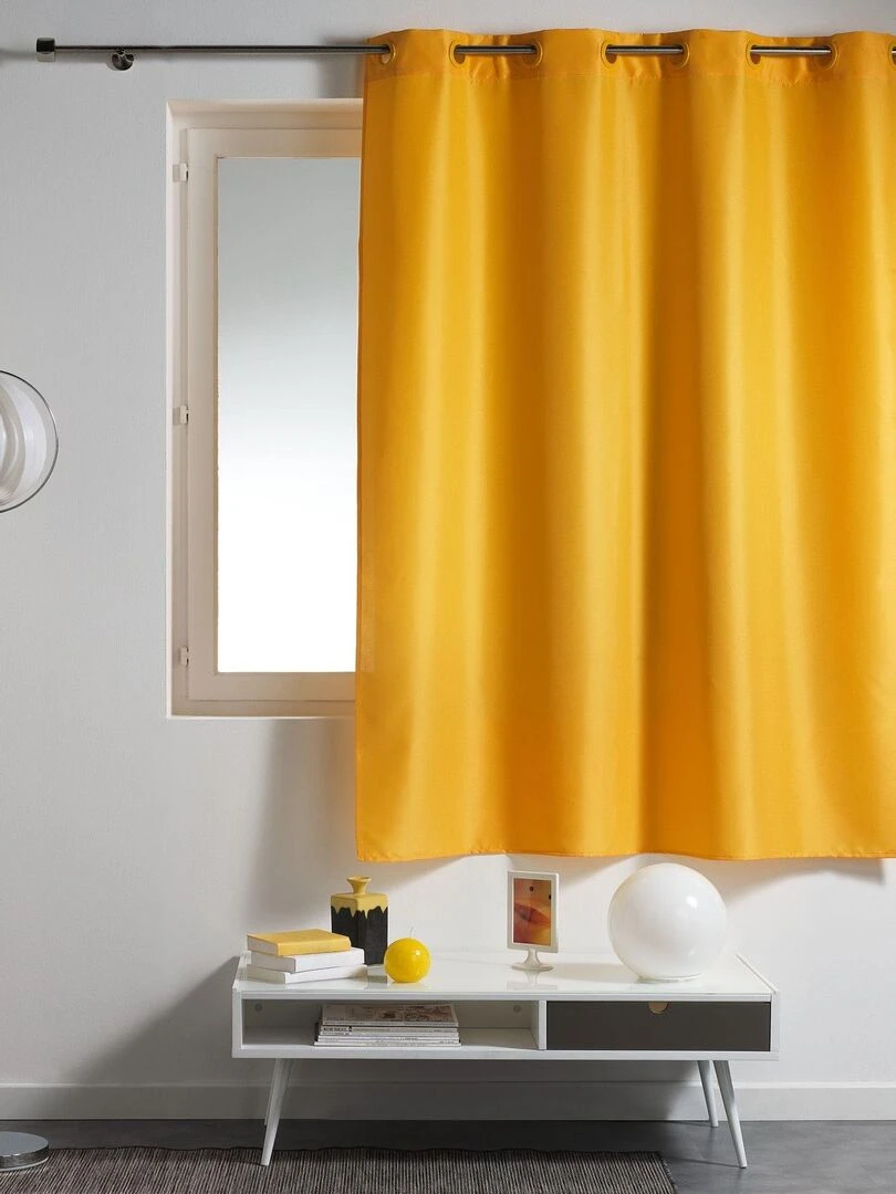 Rideau a oeillets plastique collection Essentiel top color Jaune