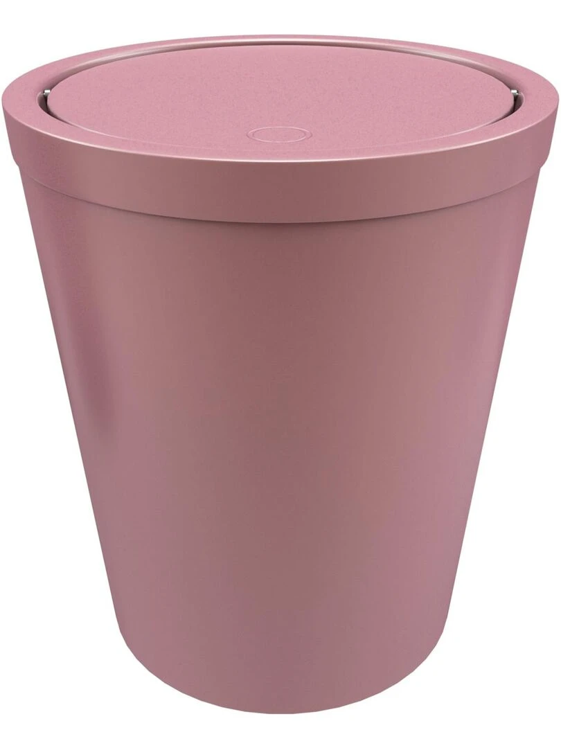 Poubelle avec couvercle pivotant   Rose clair