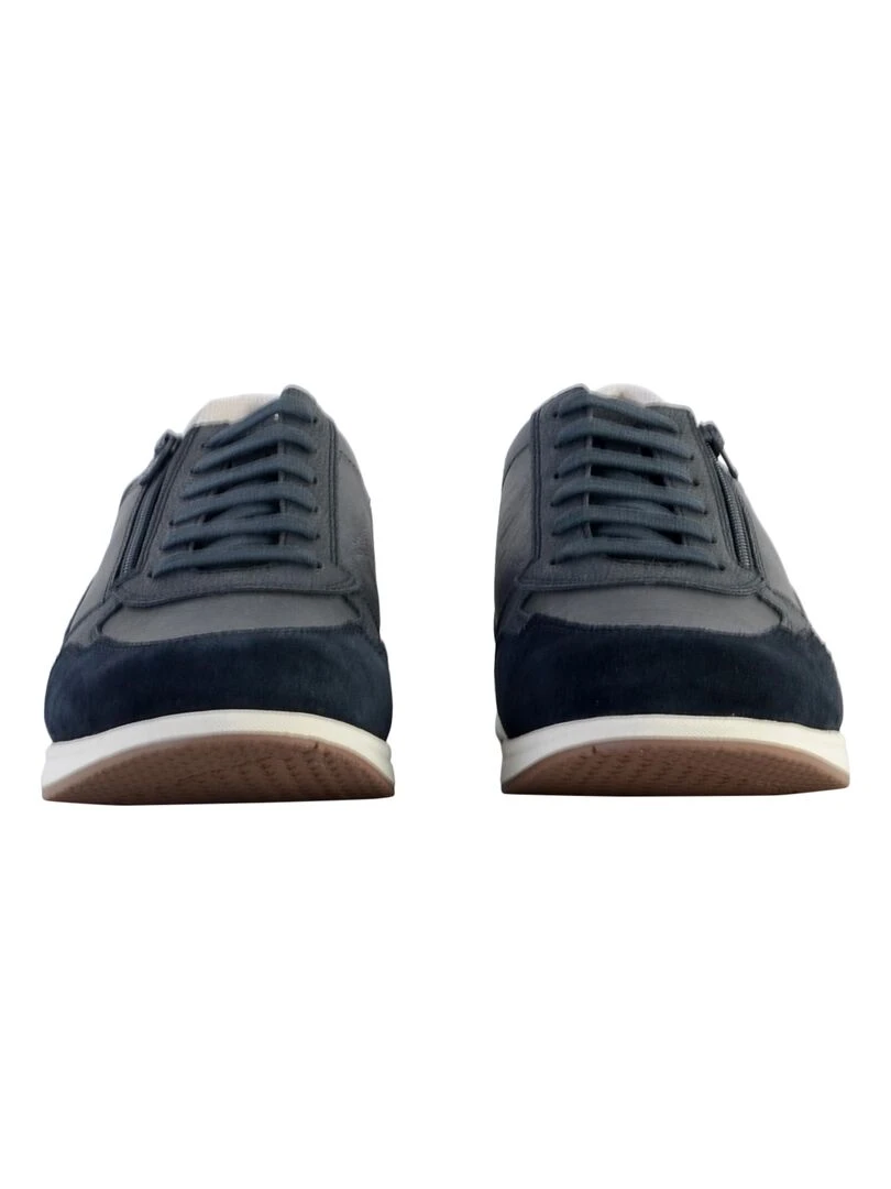 Basket Cuir Geox U Avery A Wrinkl   Bleu