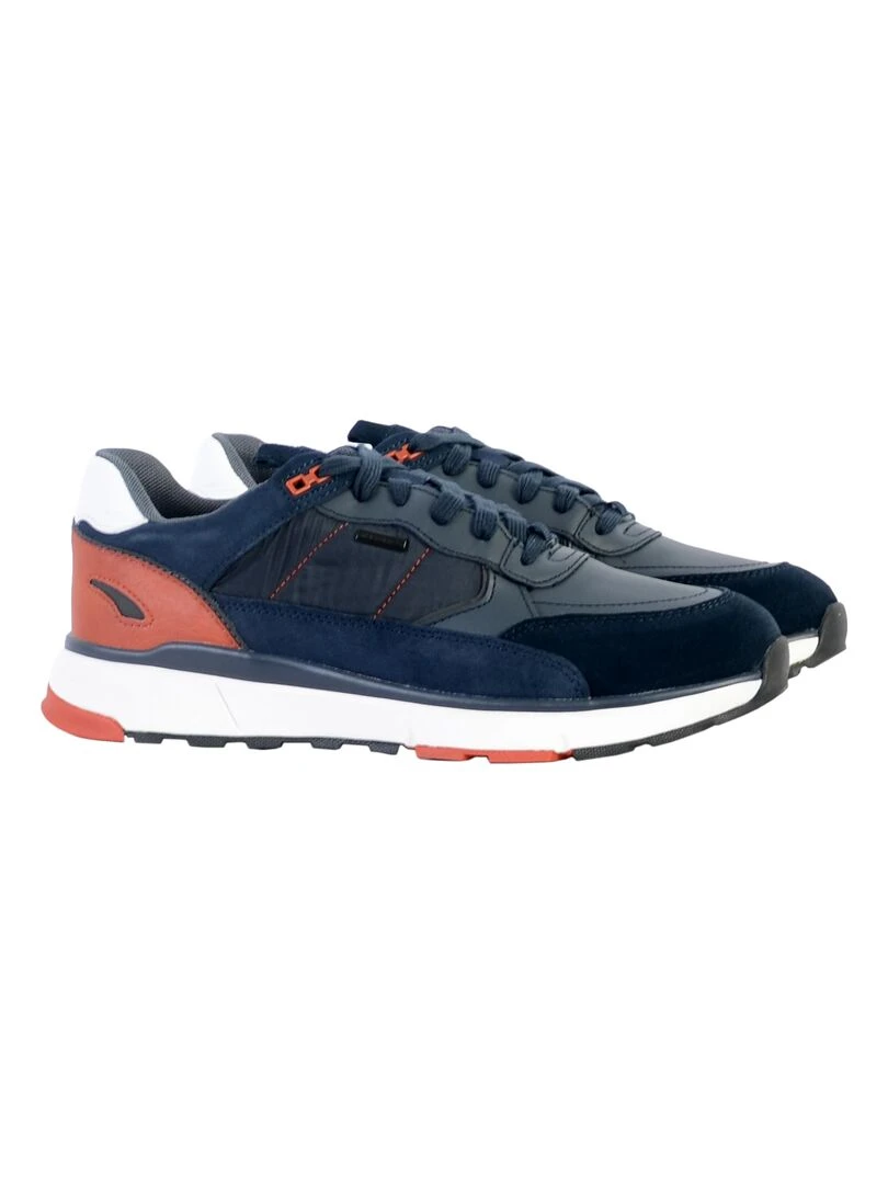 Basket Cuir Geox Dolomia   Bleu